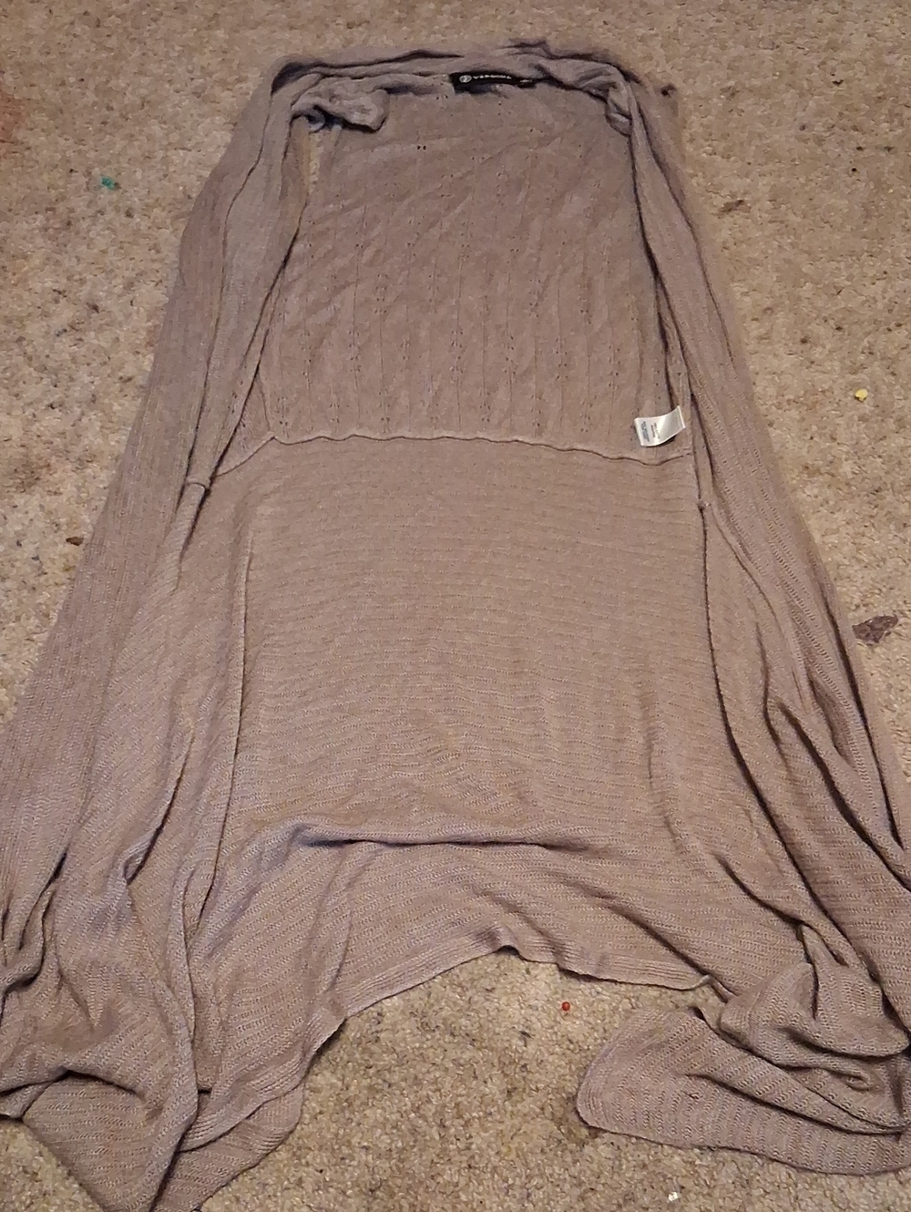 Versona Taupe Open-Front Women’s Cardigan